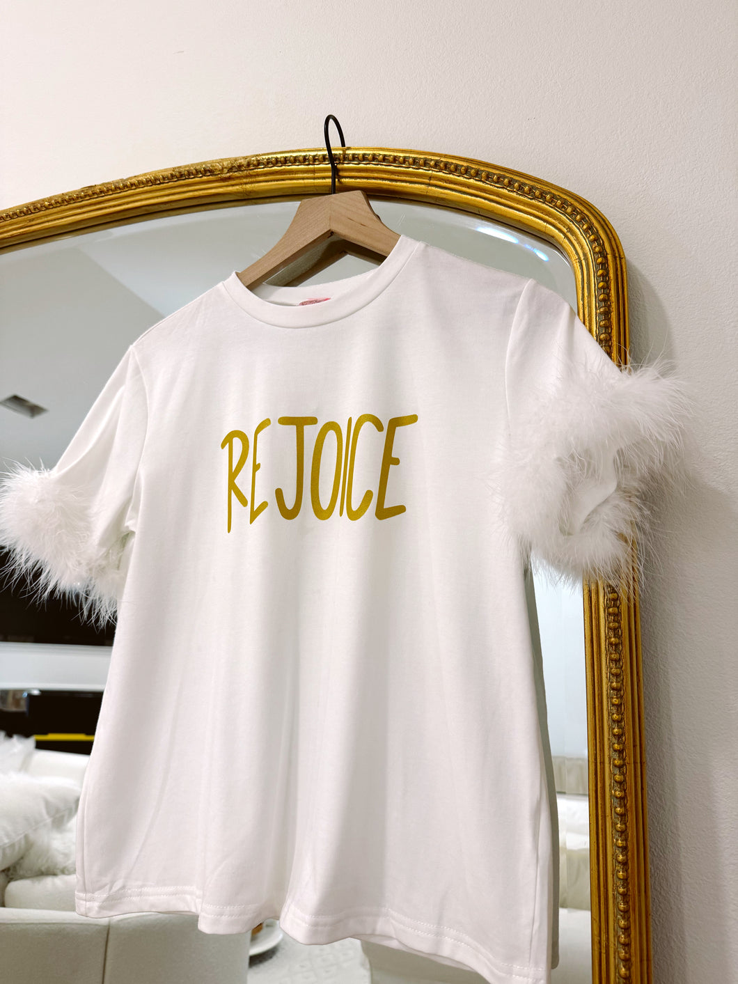 White Rejoice Feather Top