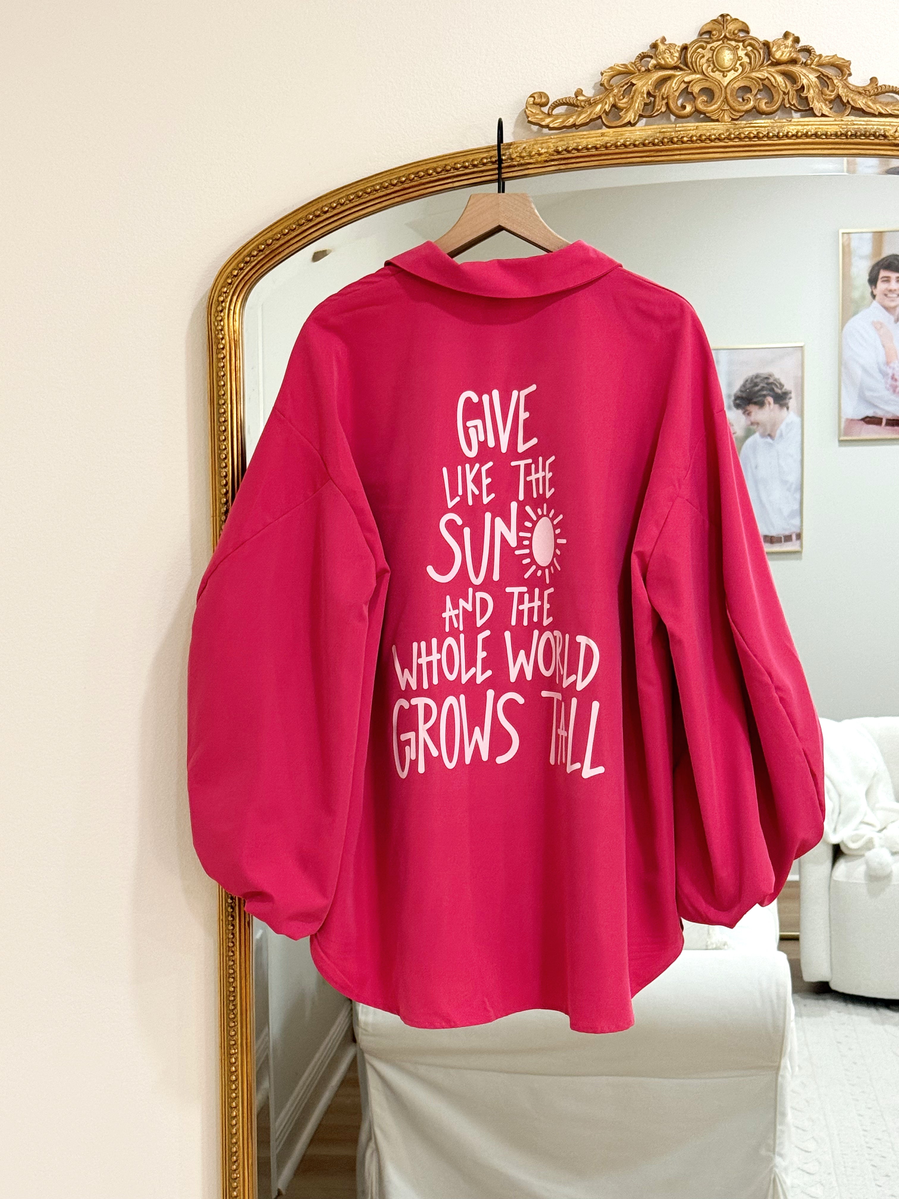 “Give Like The Sun” Top- Plus