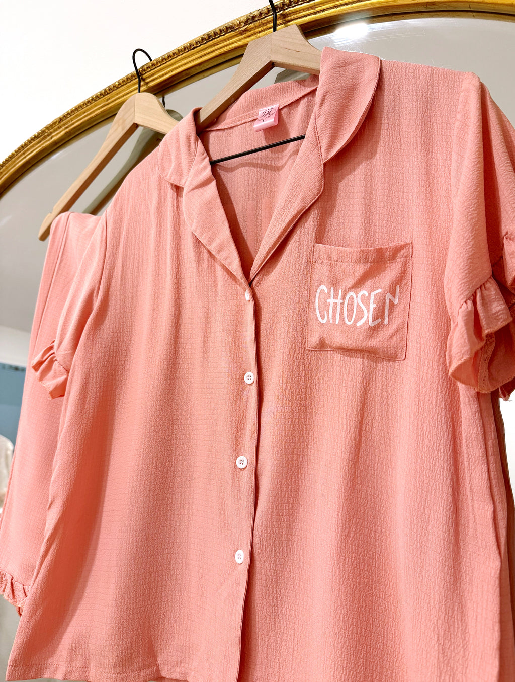 Blush “Child Of God” 2 Piece Ruffle PJ’s