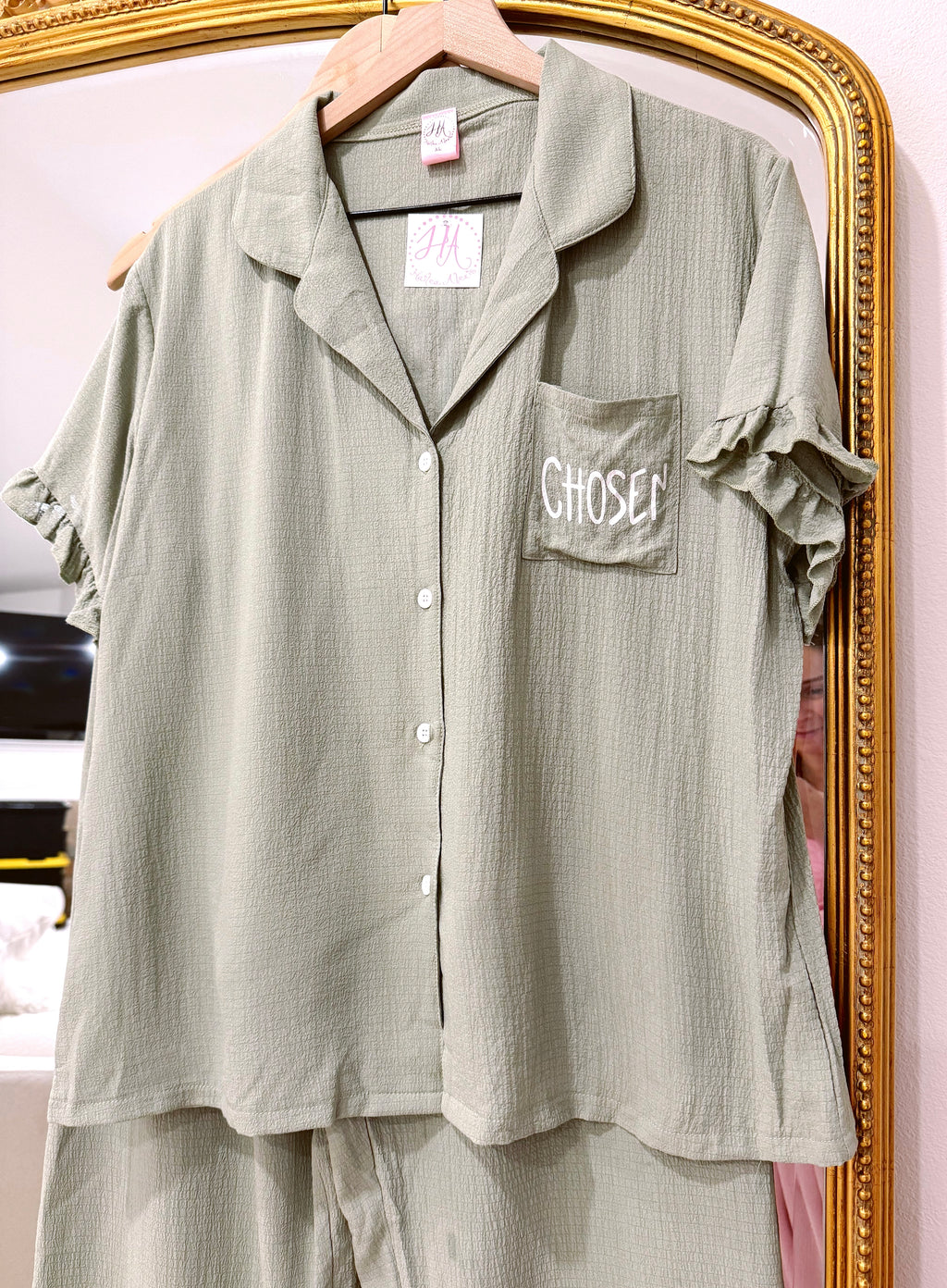 Sage “Child Of God” 2 Piece Ruffle PJ’s