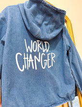 Load image into Gallery viewer, &quot;World Changer&quot; Denim Hoodie
