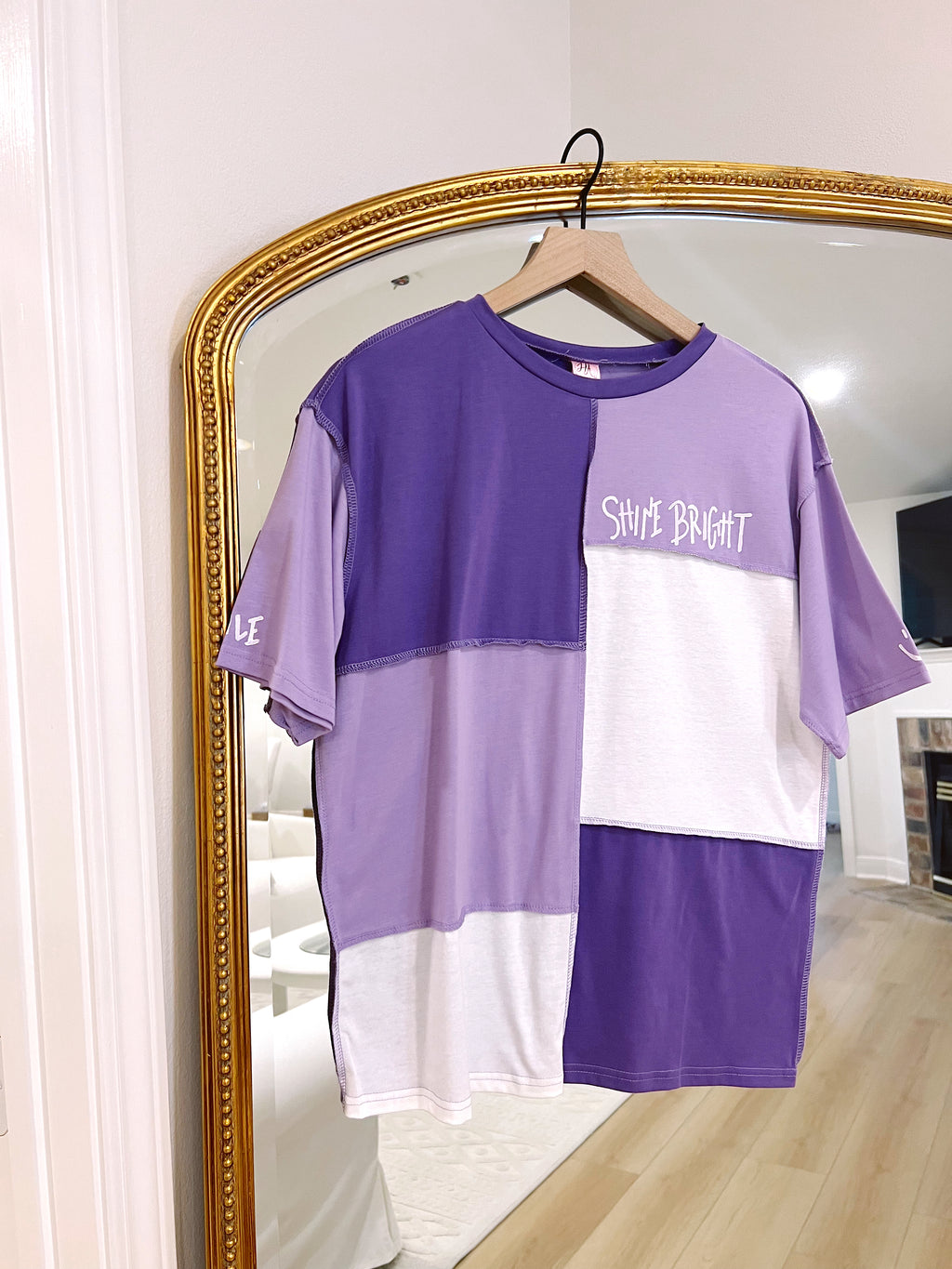 "Shine Bright" Colorblock Tee