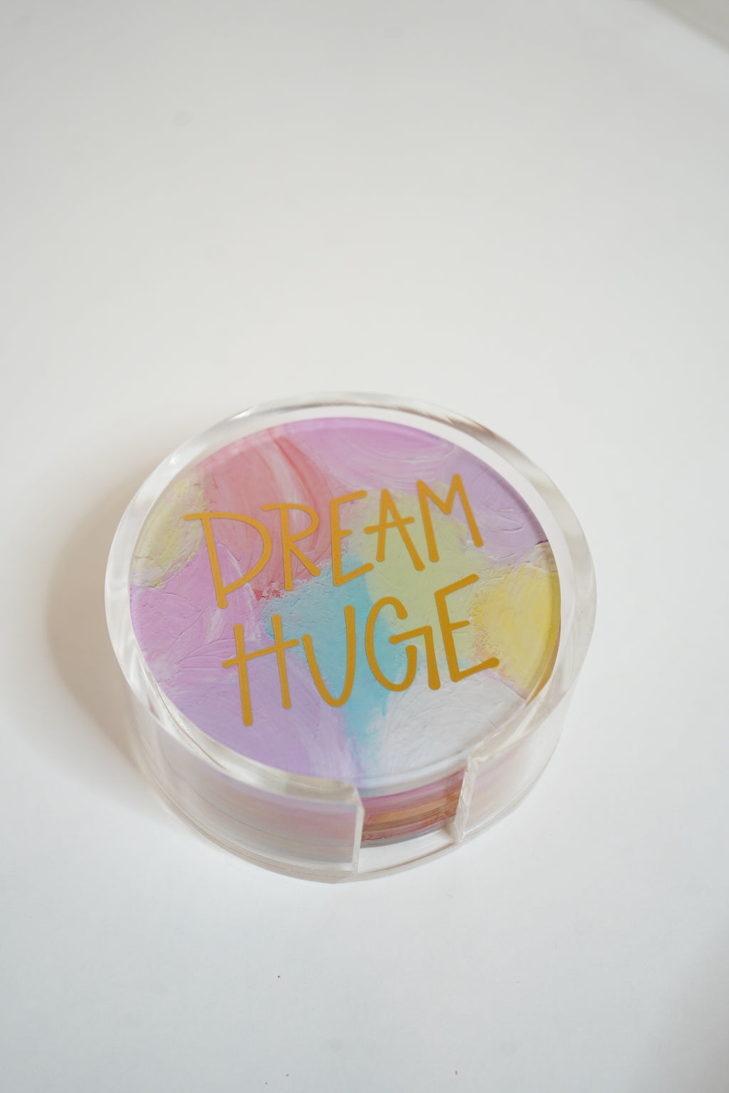 Gold Dream Huge Coaster- Heart of Love Print