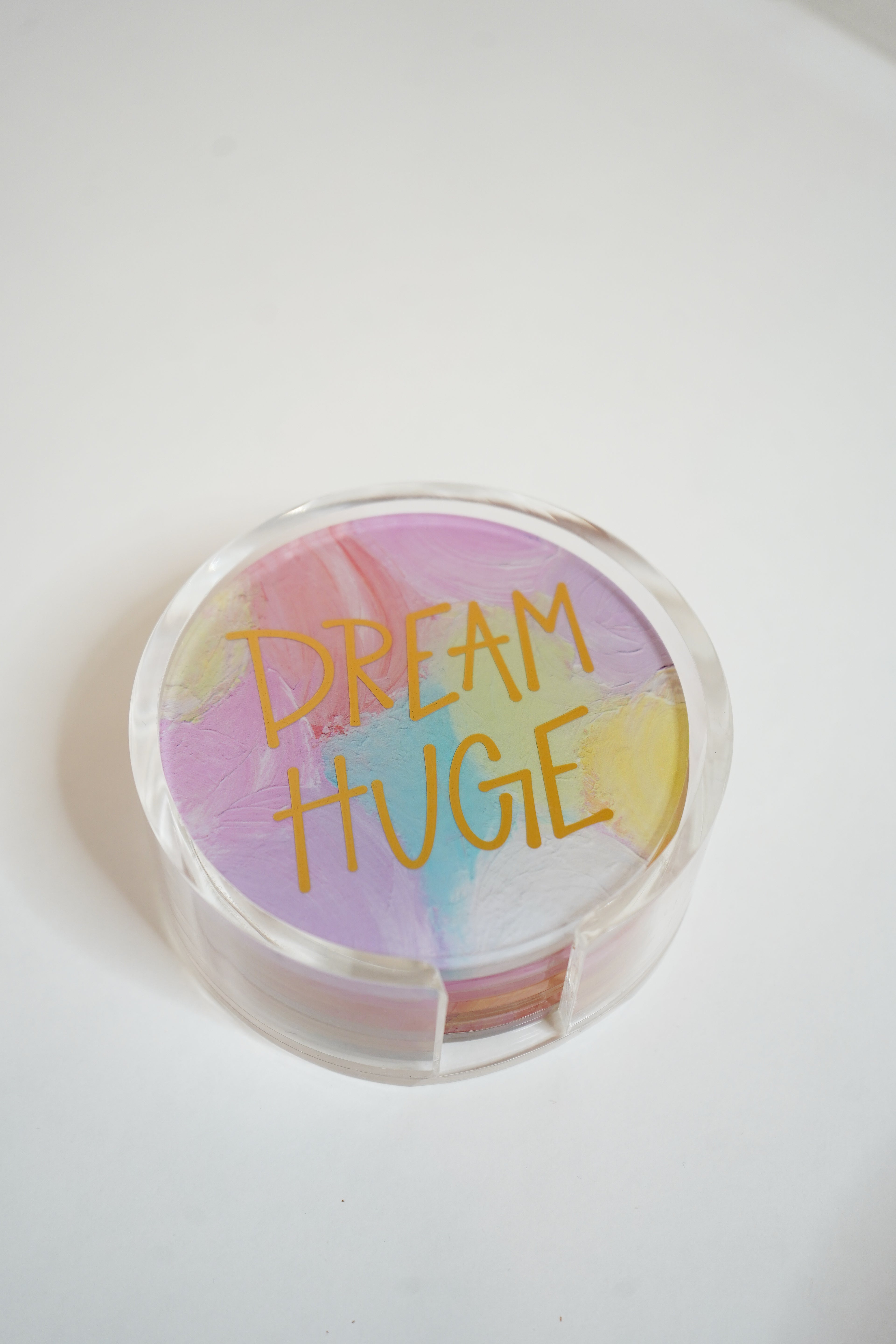 Gold Dream Huge Coaster- Heart of Love Print