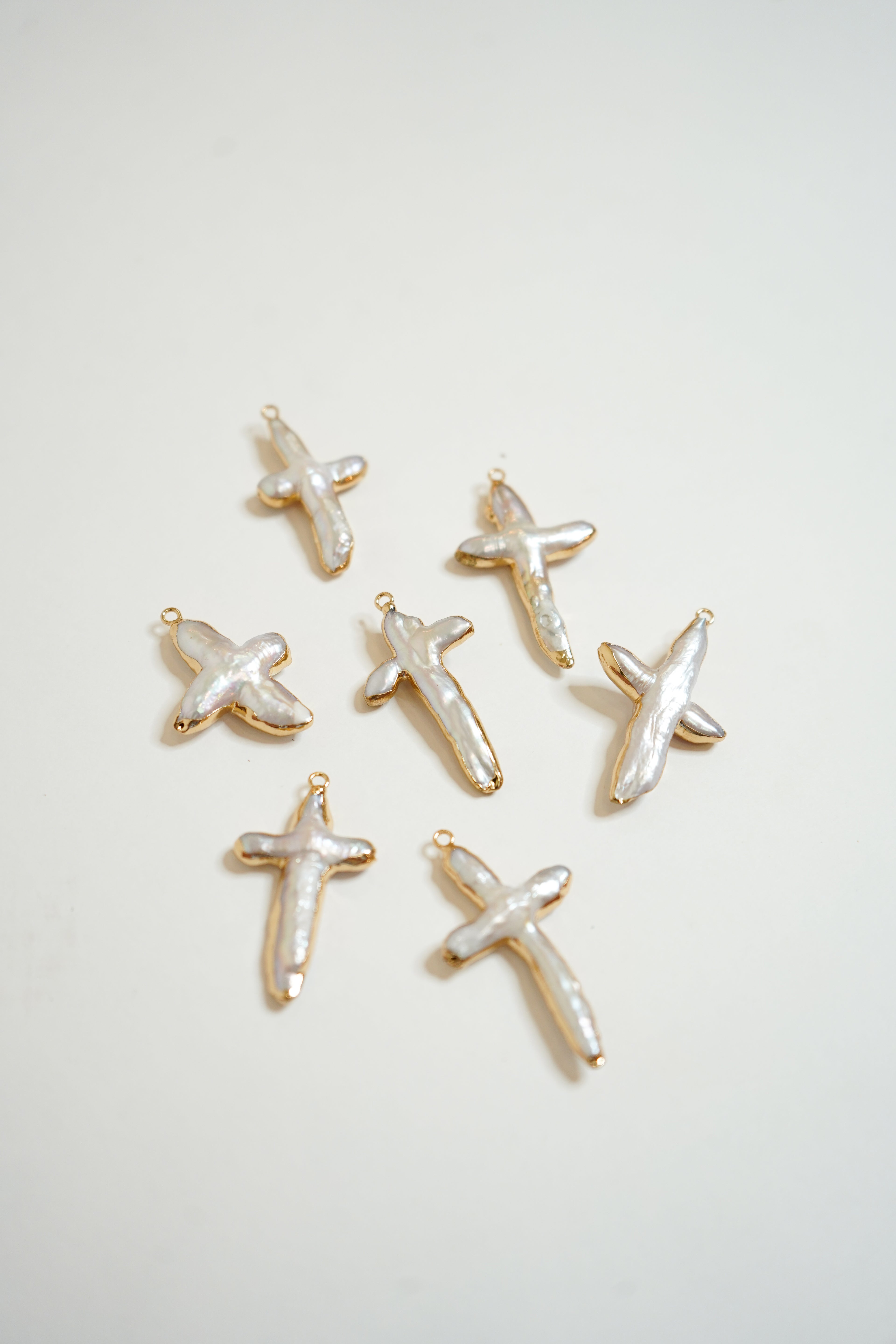 Mother of Pearl Cross Charm