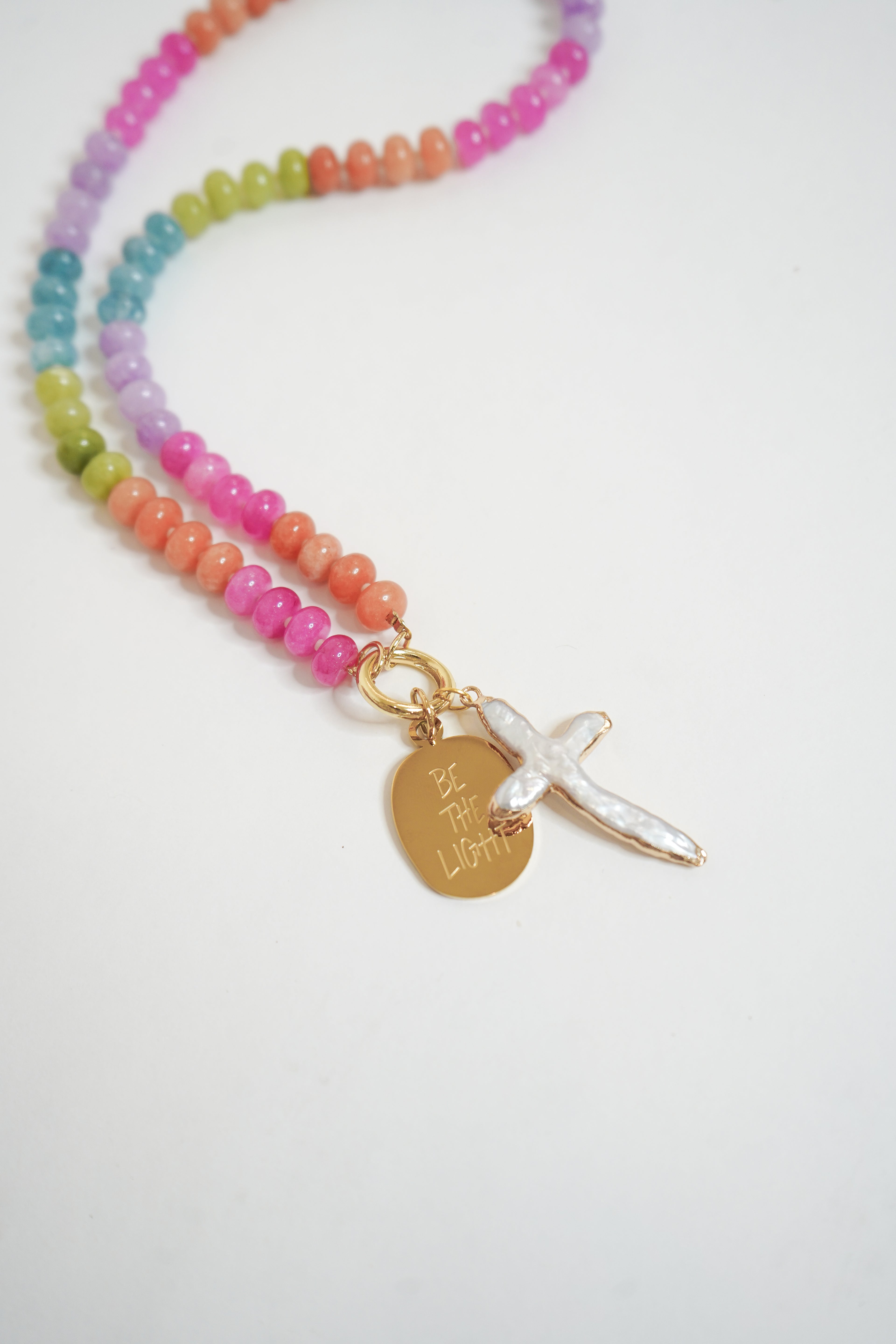 Mother of Pearl Cross Charm