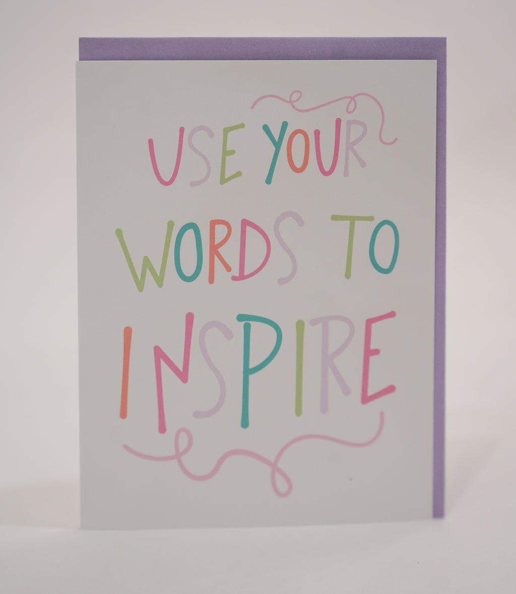 Use Your Words To Inspire Notecard