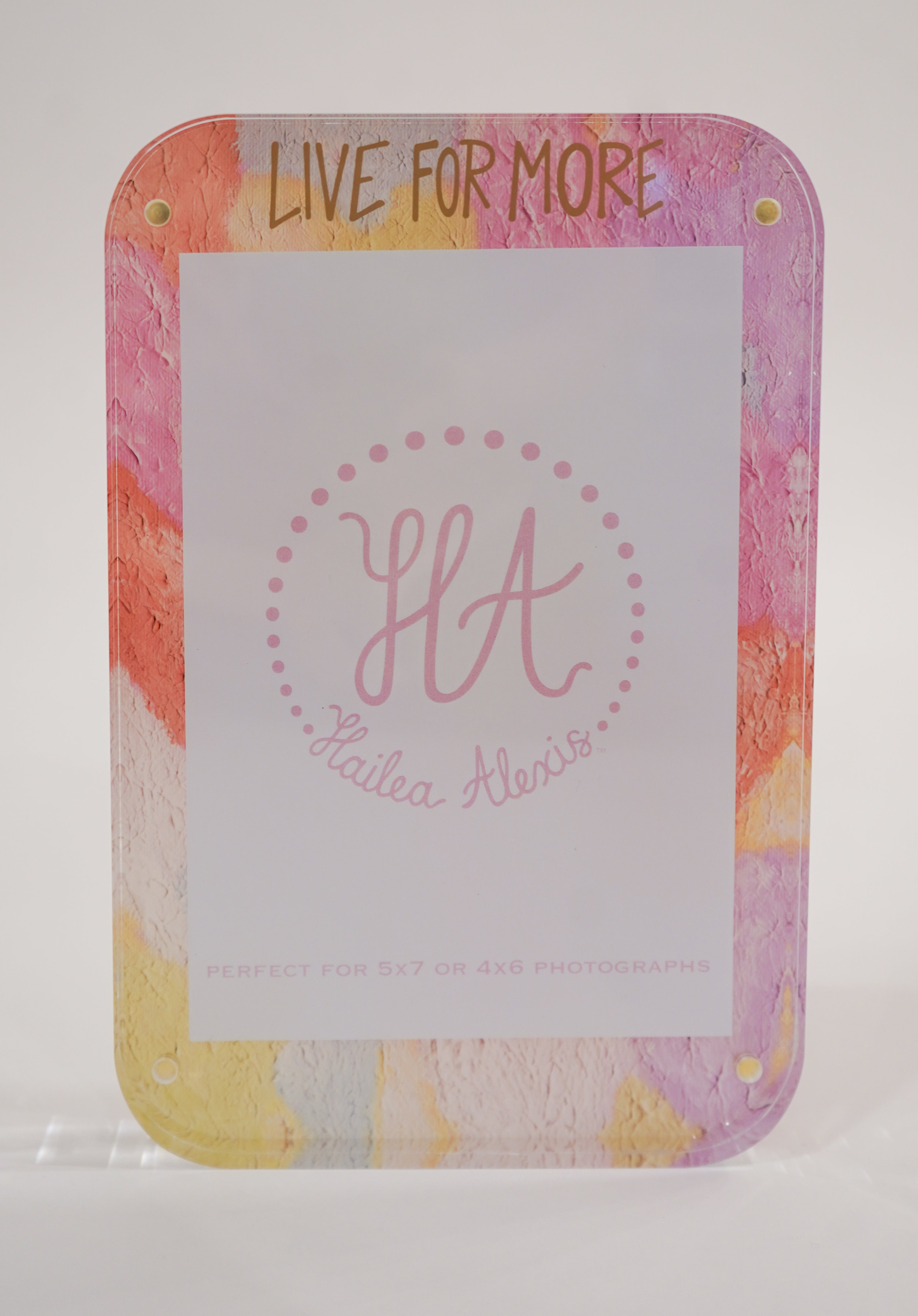 Live For More Acrylic Picture Frame