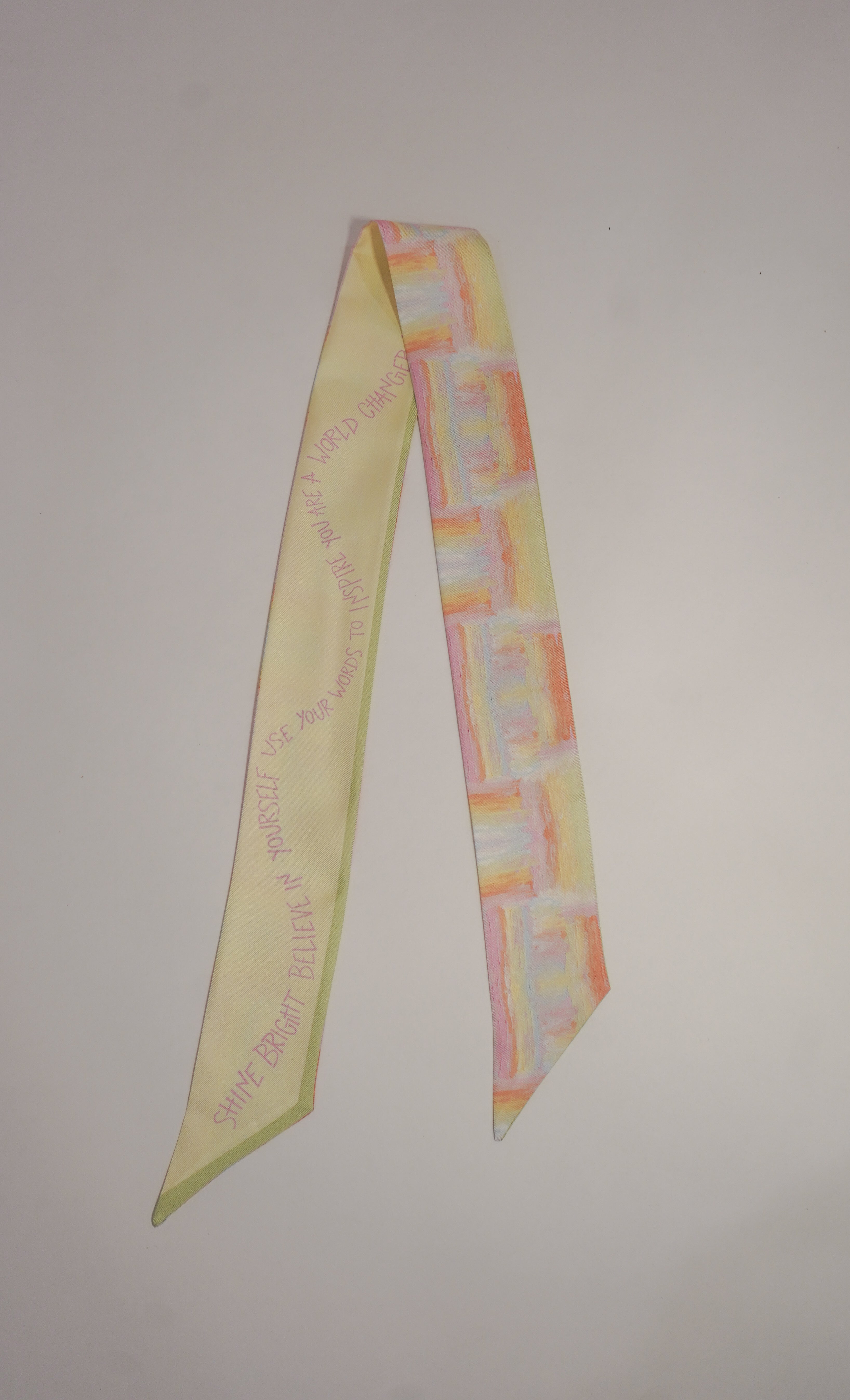 100% Silk Twilly Scarf- Joy in Motion