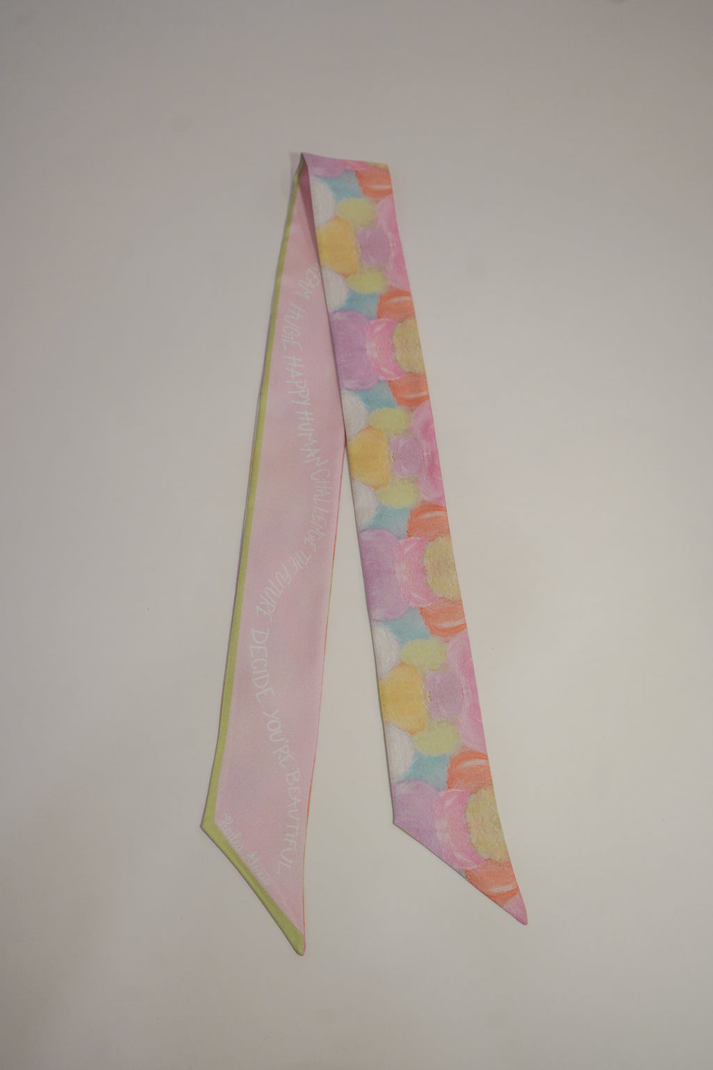 100% Silk Twilly Scarf- Daydream Dots