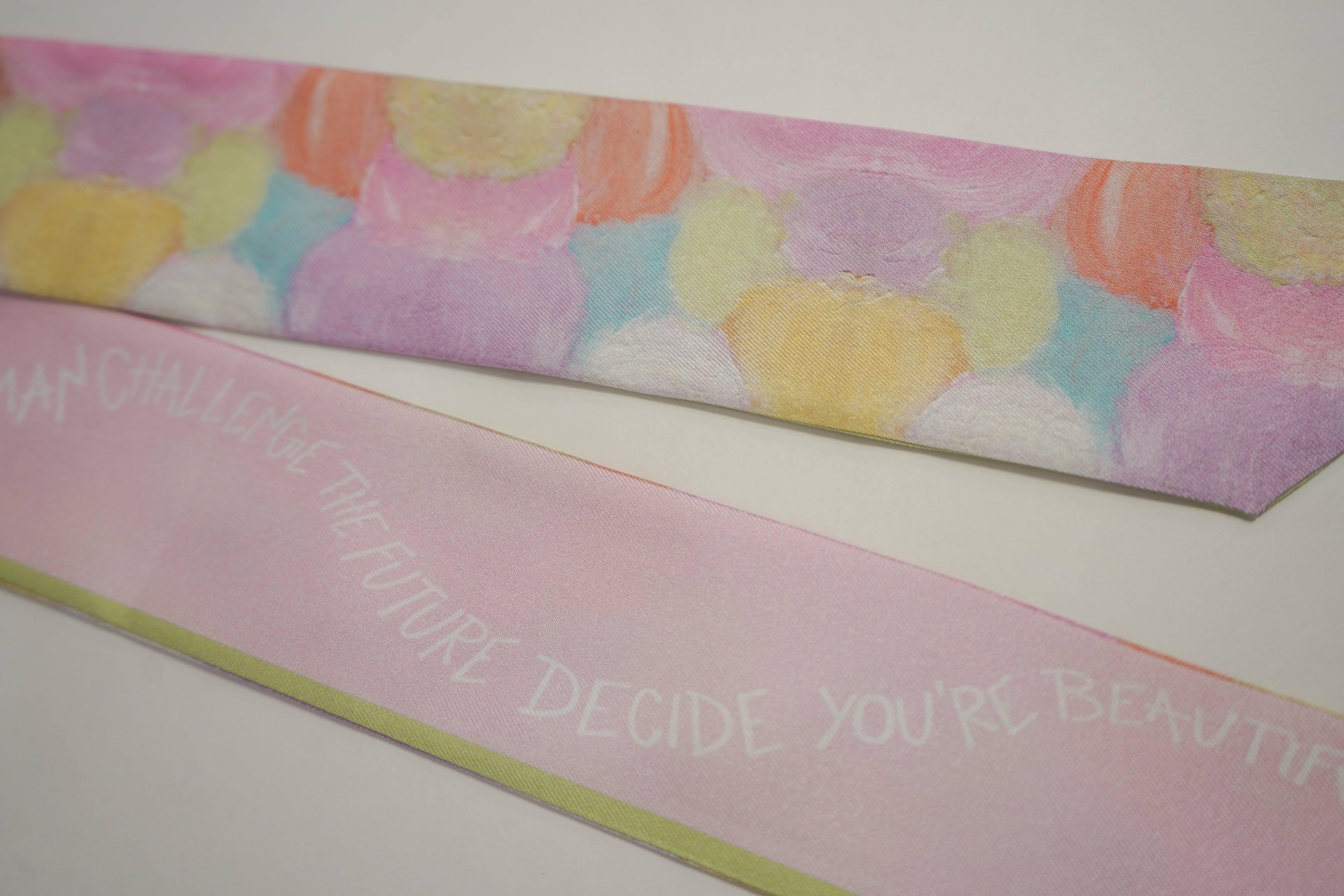 100% Silk Twilly Scarf- Daydream Dots