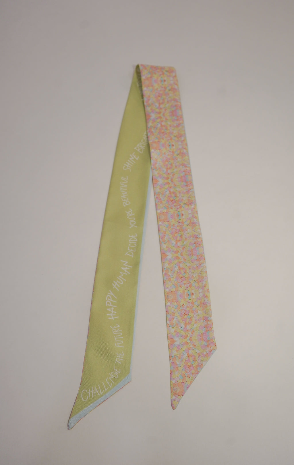 100% Silk Twilly Scarf- Confetti