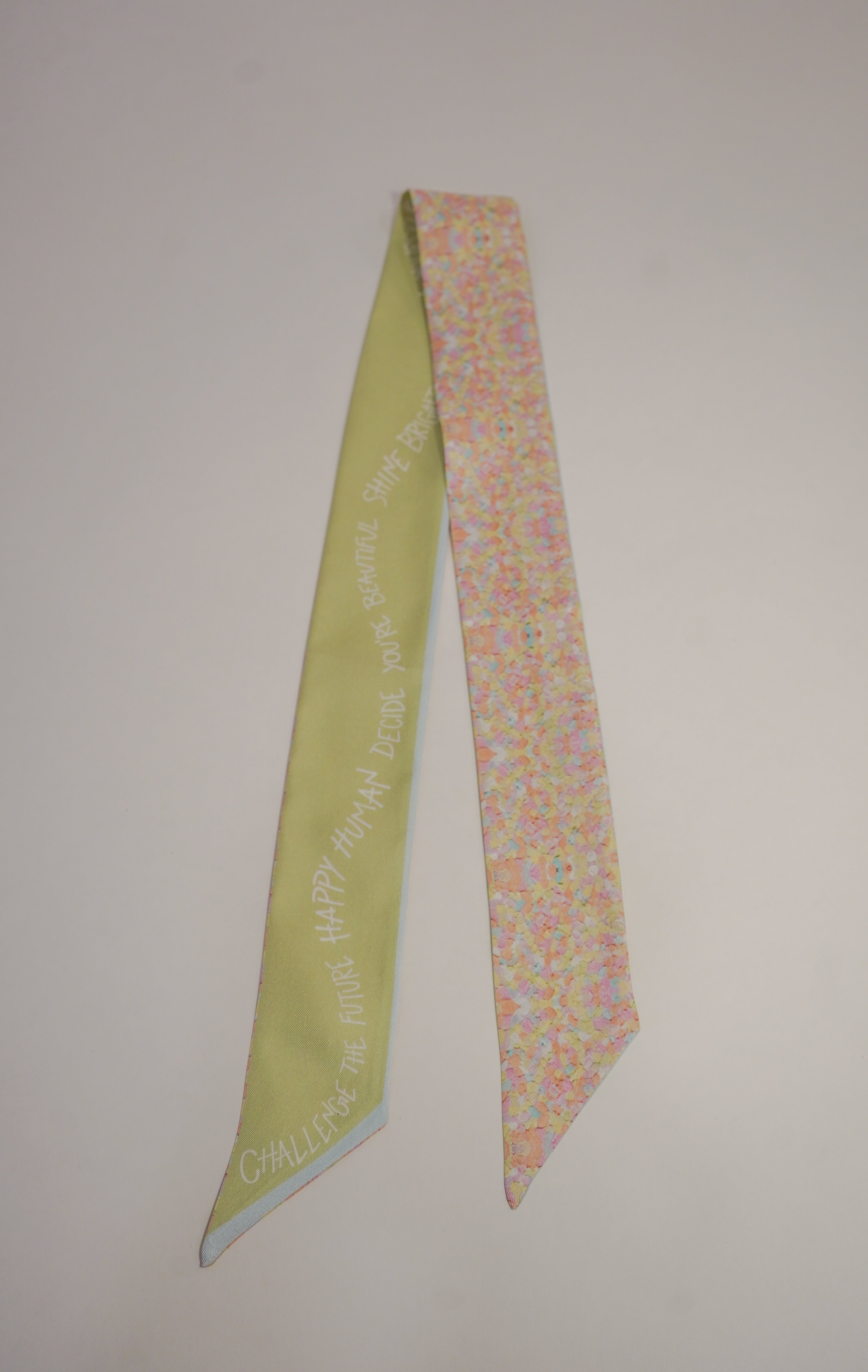 100% Silk Twilly Scarf- Confetti