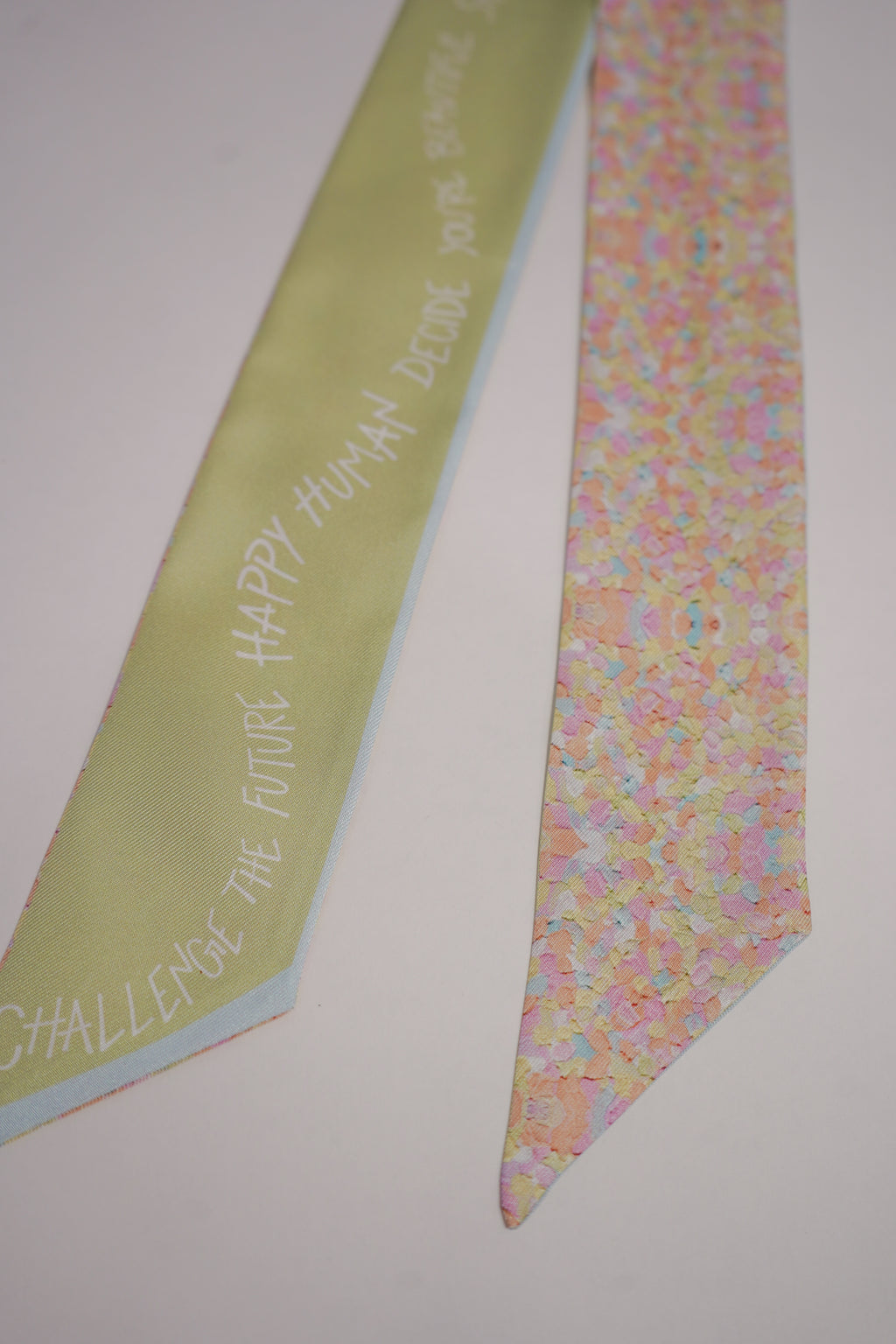 100% Silk Twilly Scarf- Confetti