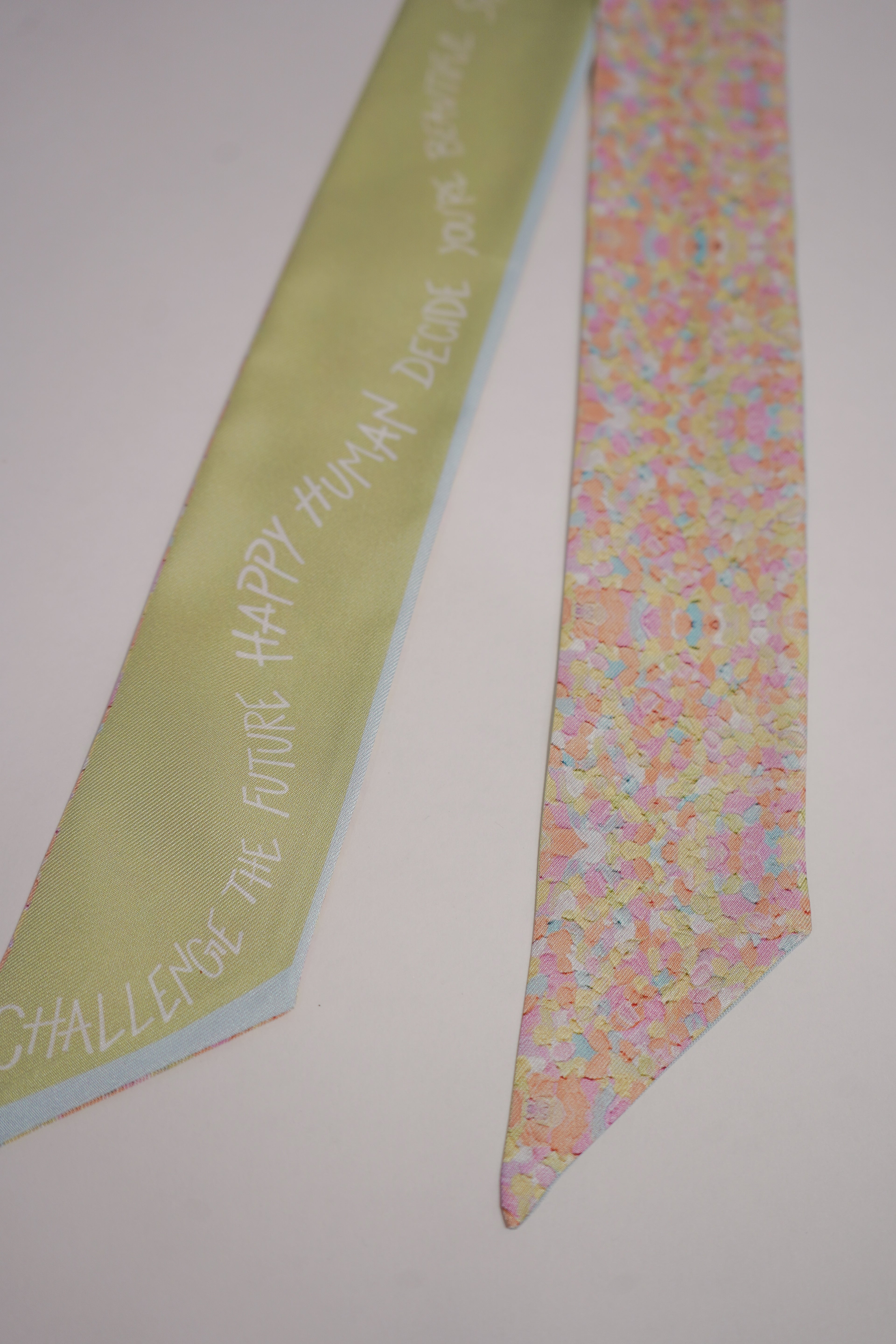100% Silk Twilly Scarf- Confetti