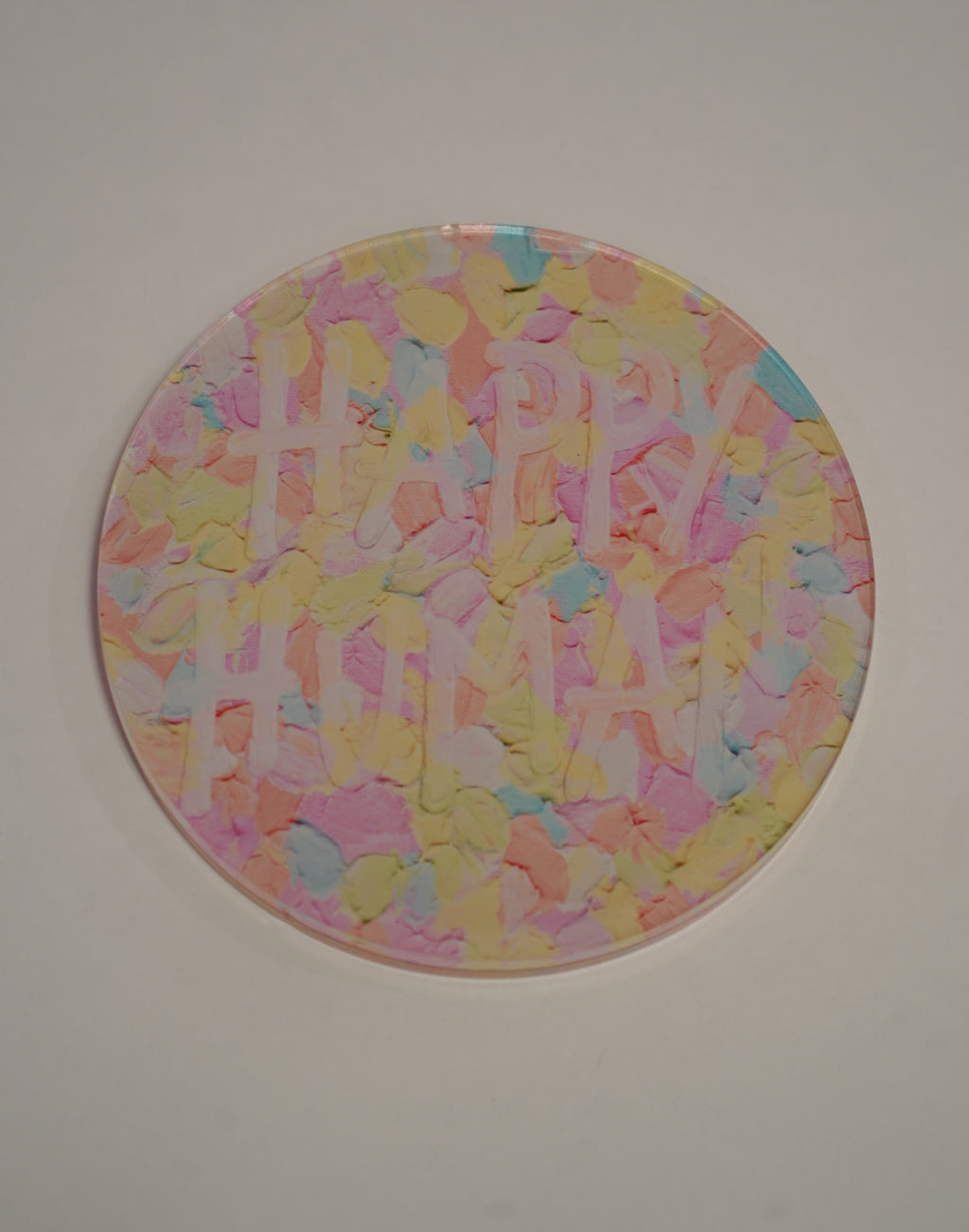 Happy Human Coaster- Confetti Print
