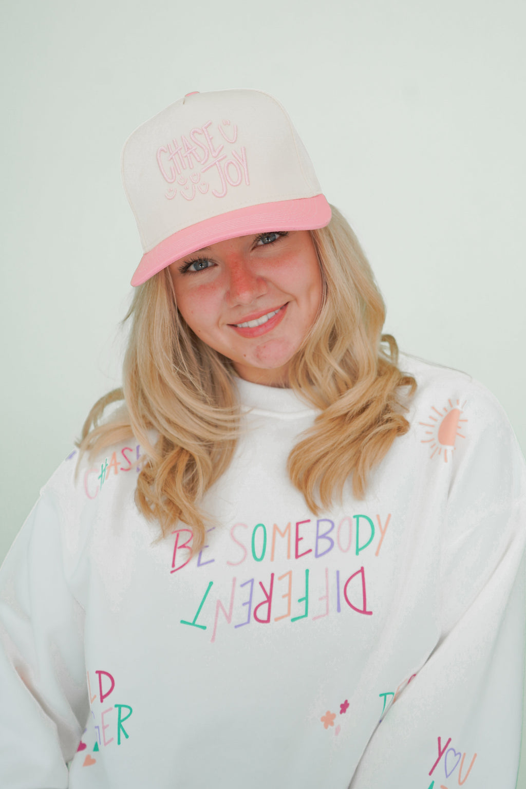 Chase Joy Puff Embroidery Hat