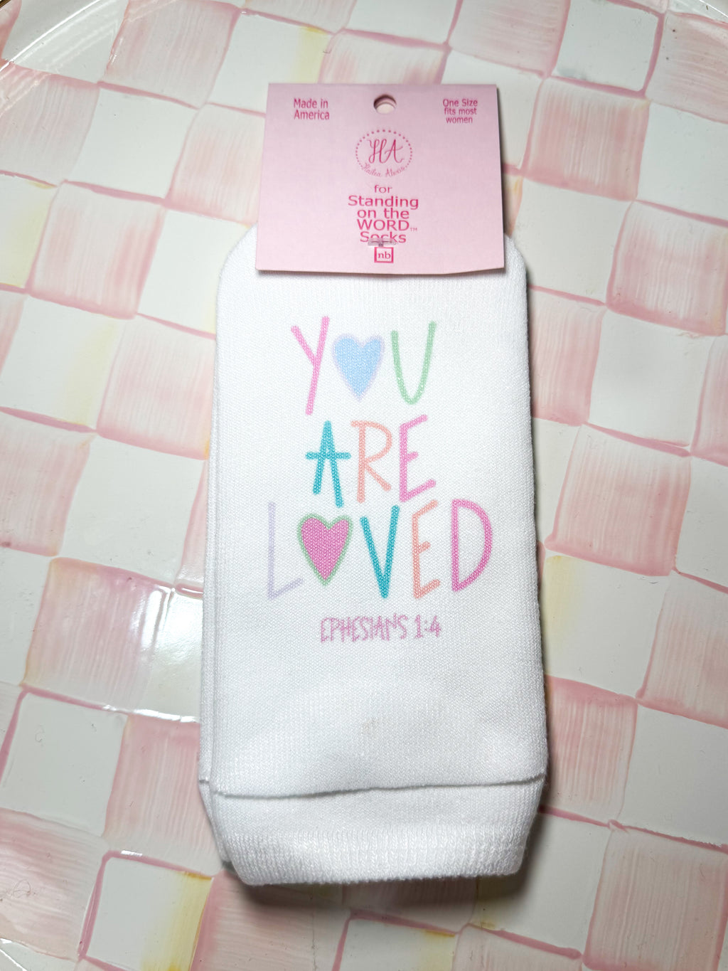 You Are Loved- Standing on the Word Socks