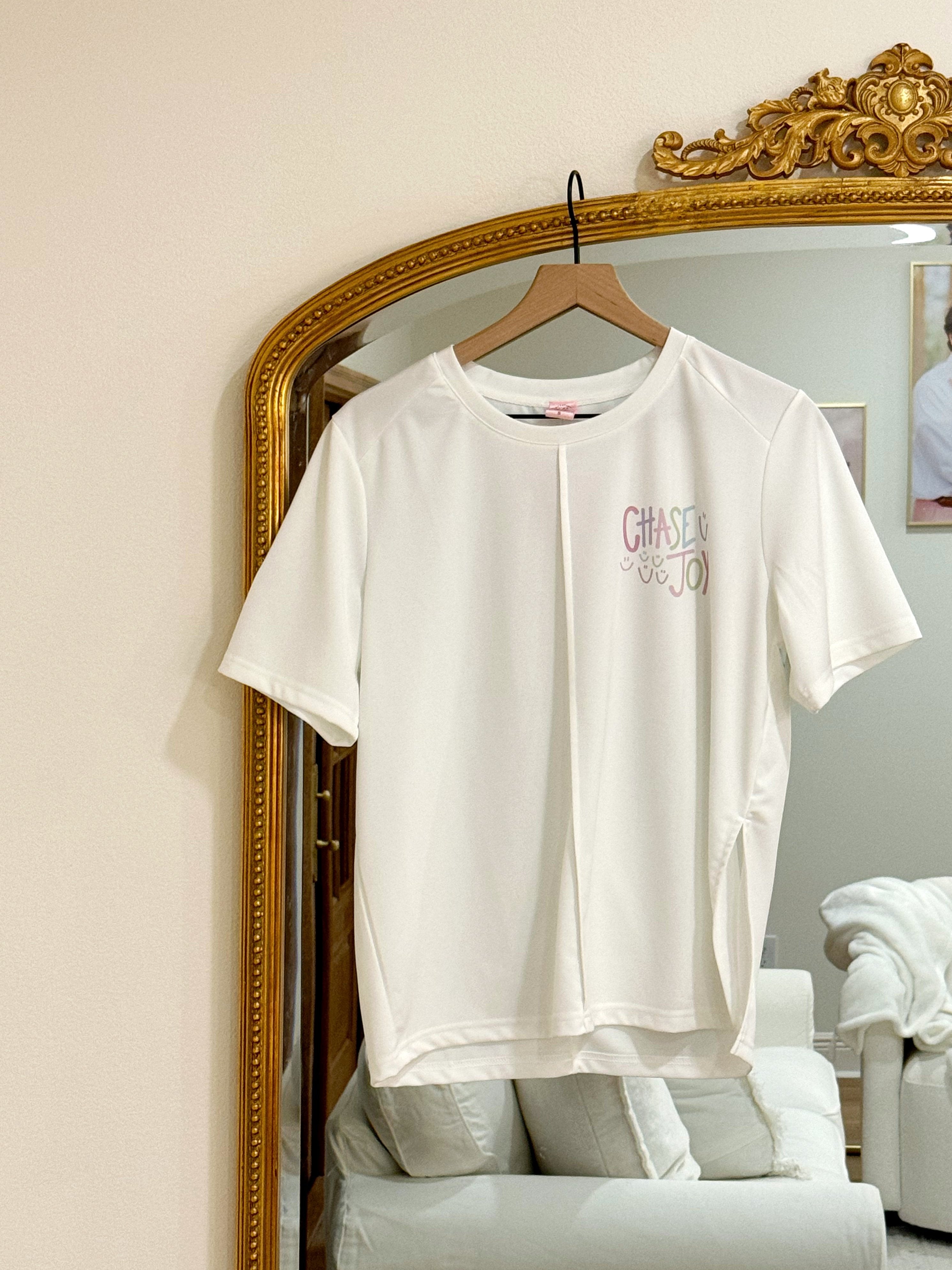 "Chase Joy" Girlfriend Tee- Funfetti