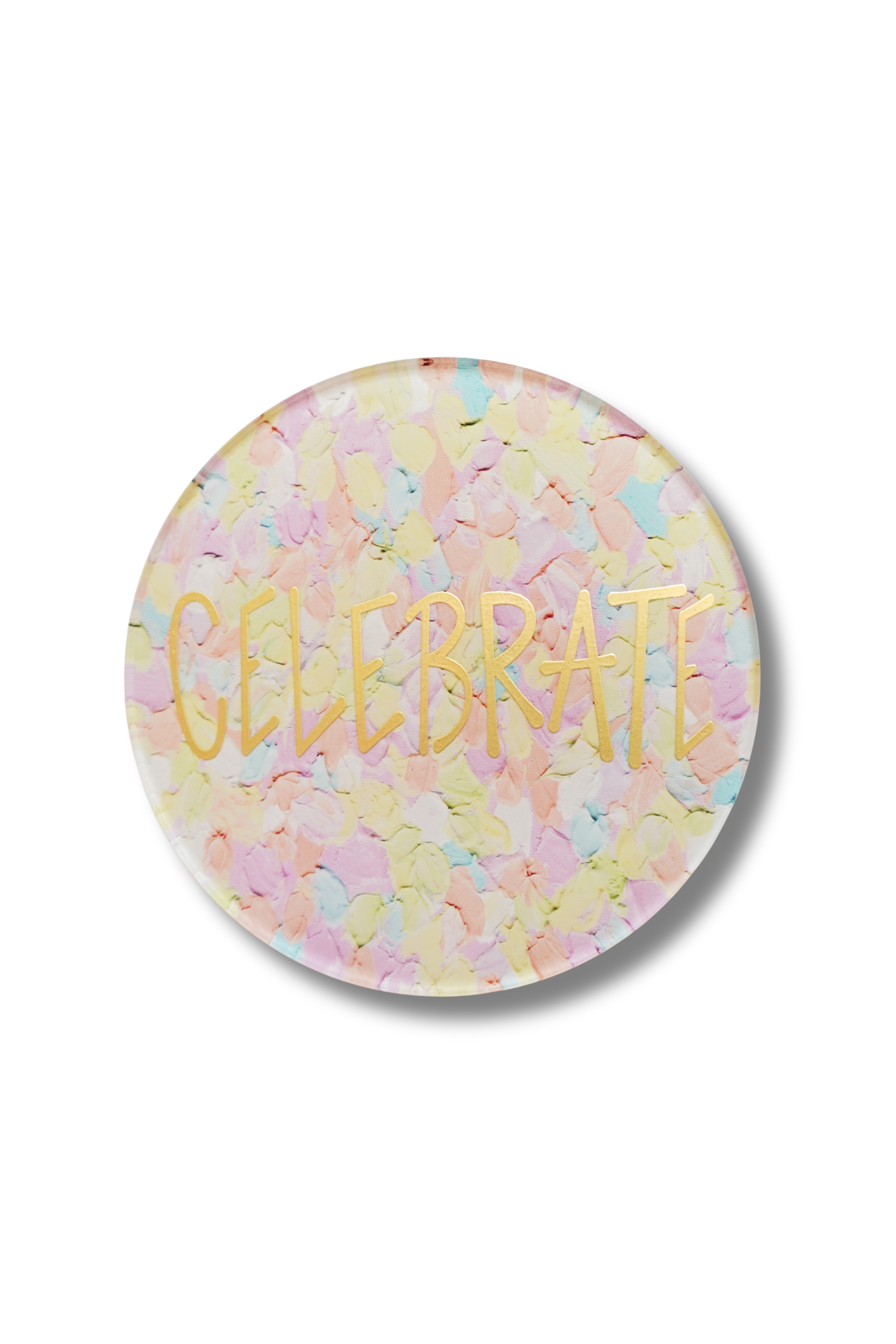 WS Set of 4 Celebrate Coaster- Confetti Print