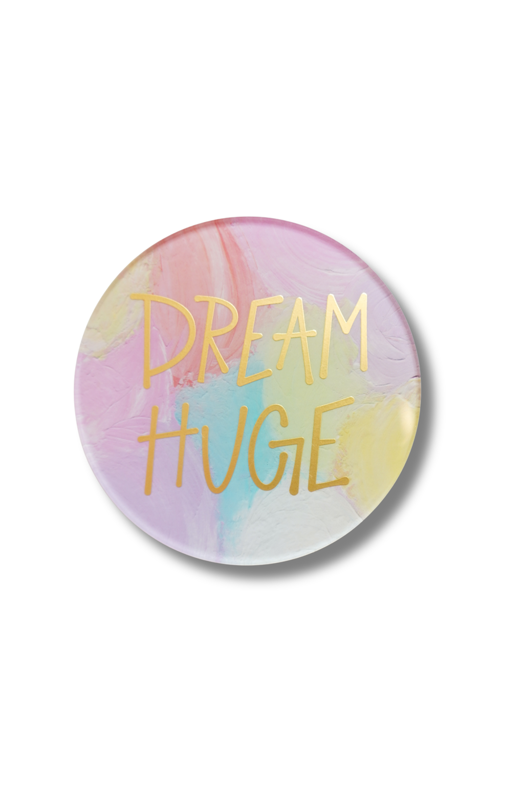 Gold Dream Huge Coaster- Heart of Love Print