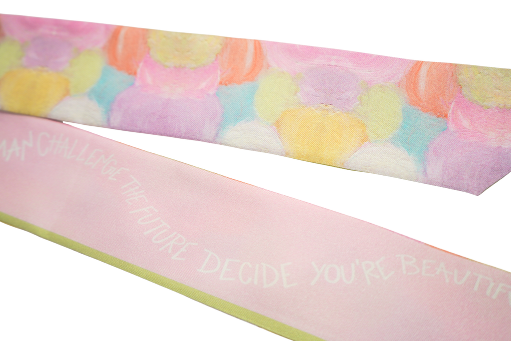 100% Silk Sunshine Scarf- Daydream Dots WS