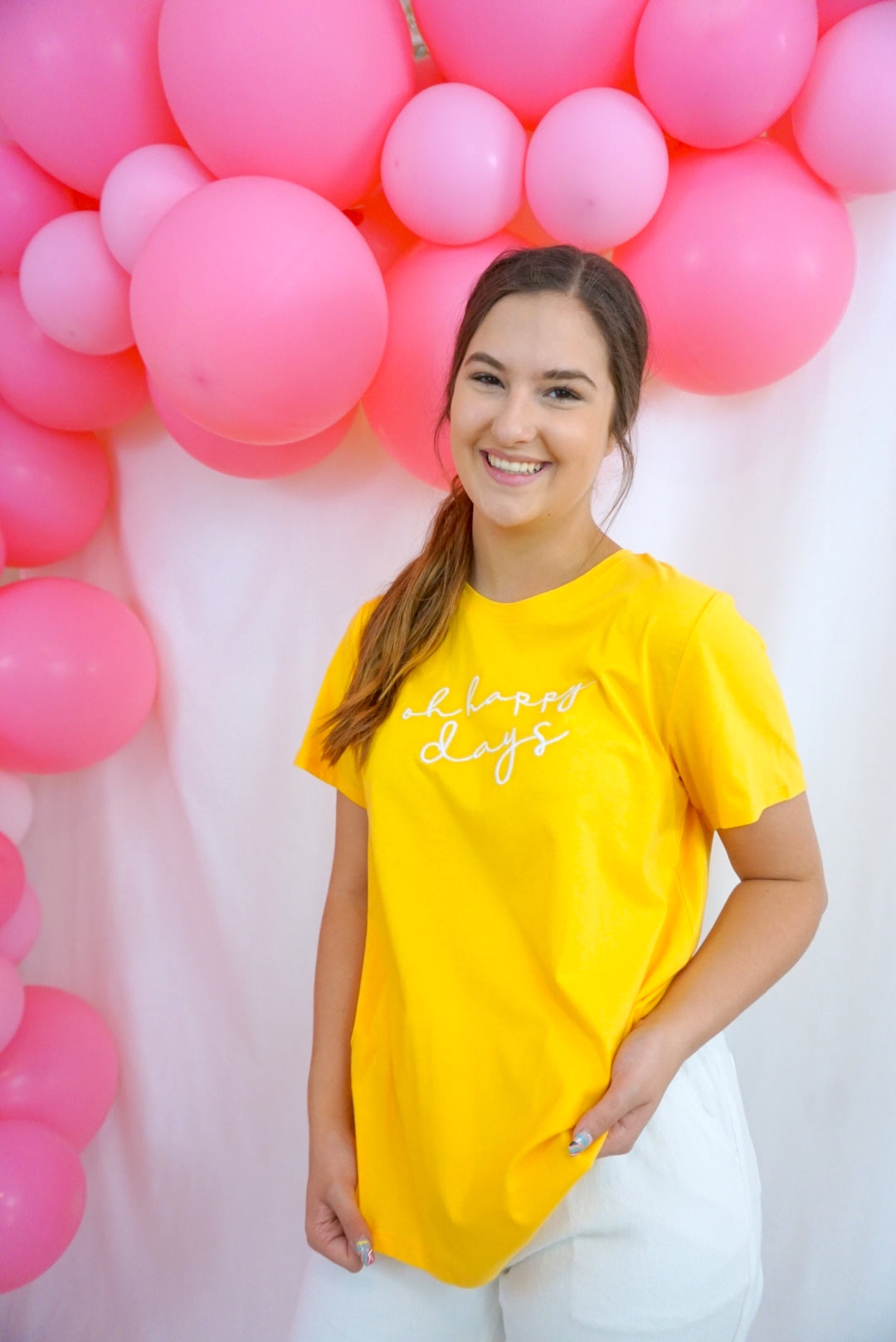 “Oh Happy Days” Embroidered Shirt