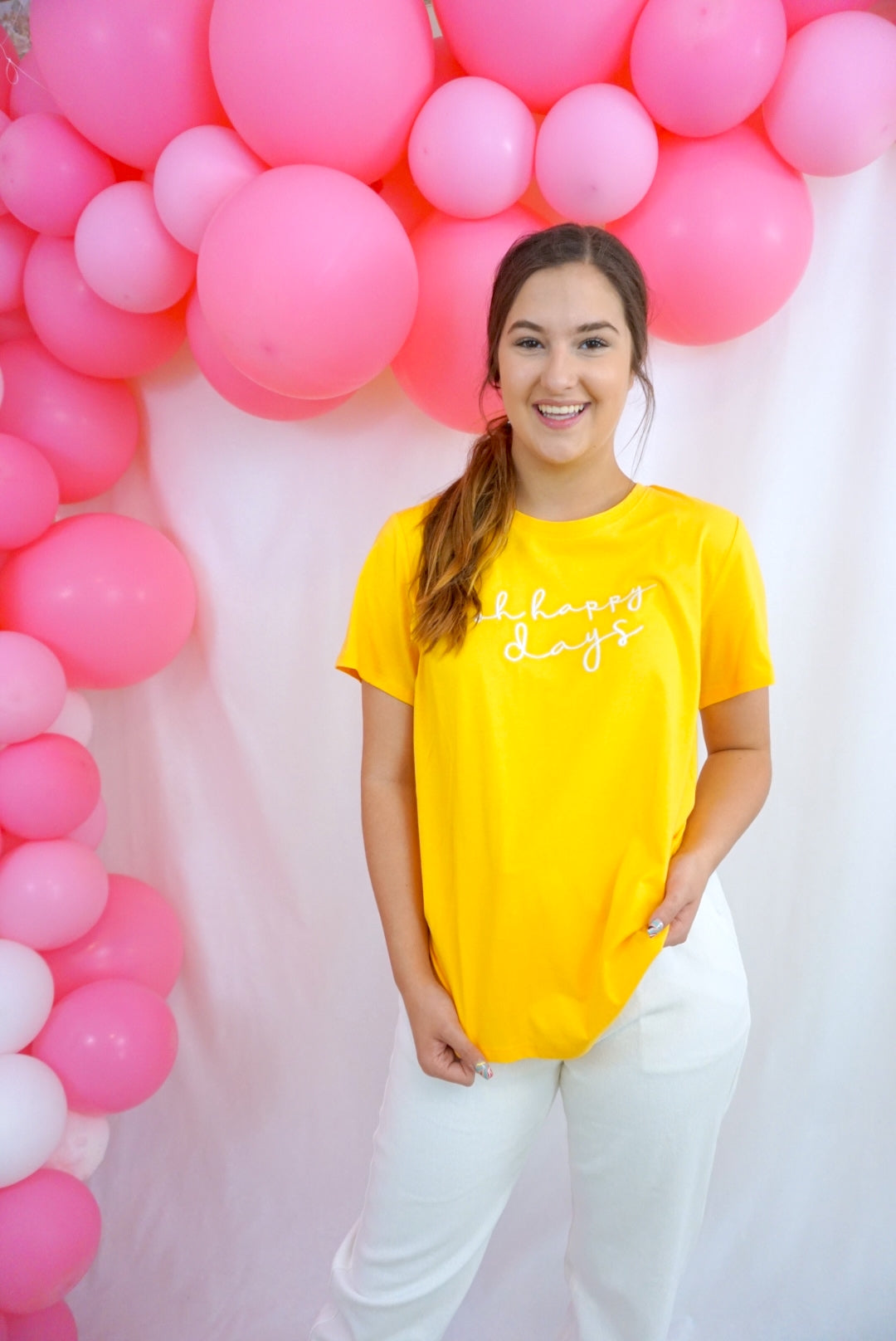 “Oh Happy Days” Embroidered Shirt