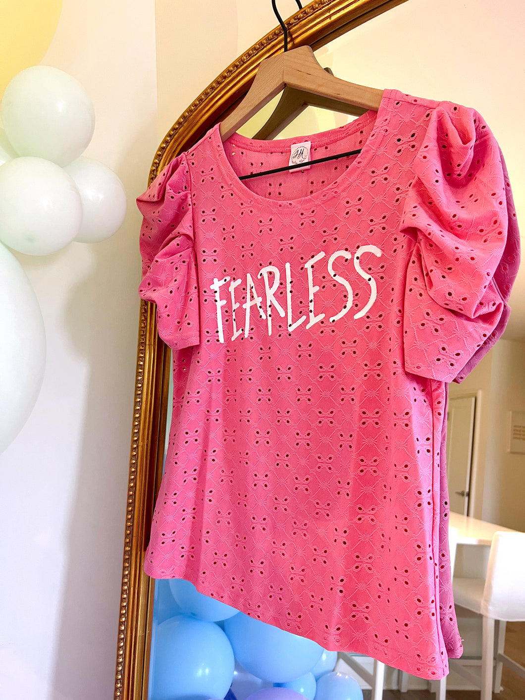 Fearless Pink Puff Sleeve Top