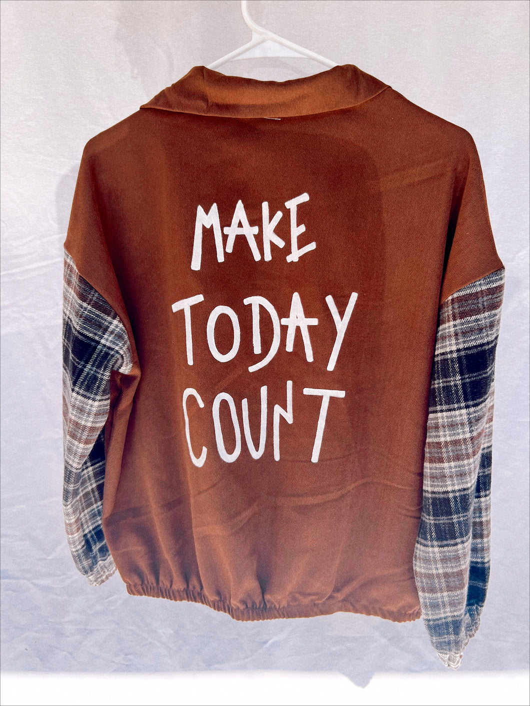 “Make Today Count” Flannel Jacket