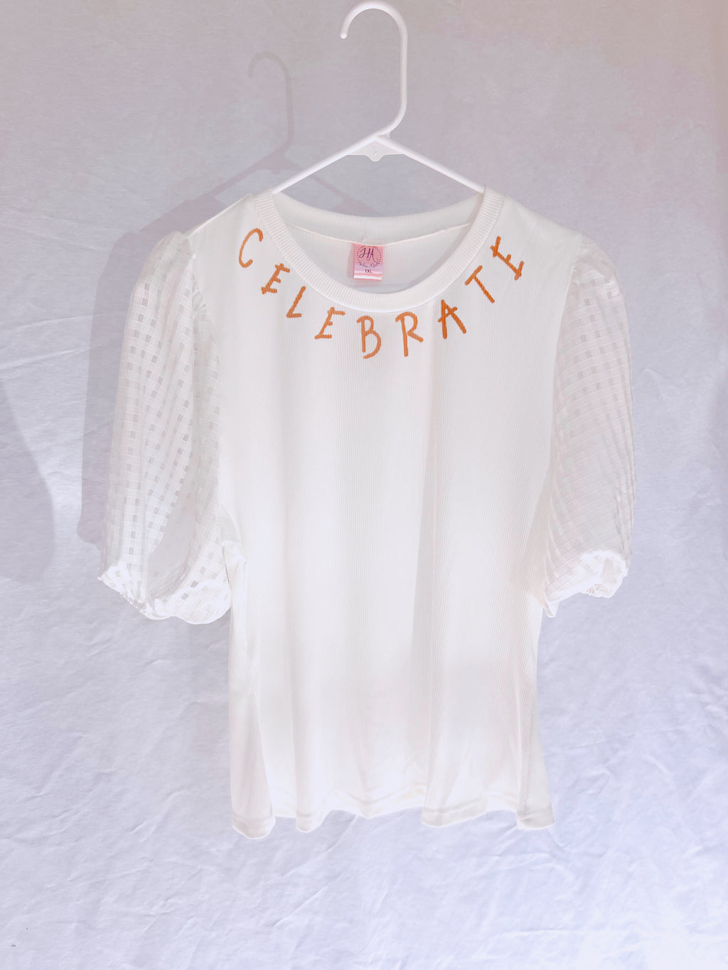 Celebrate Bubble Sleeve Top