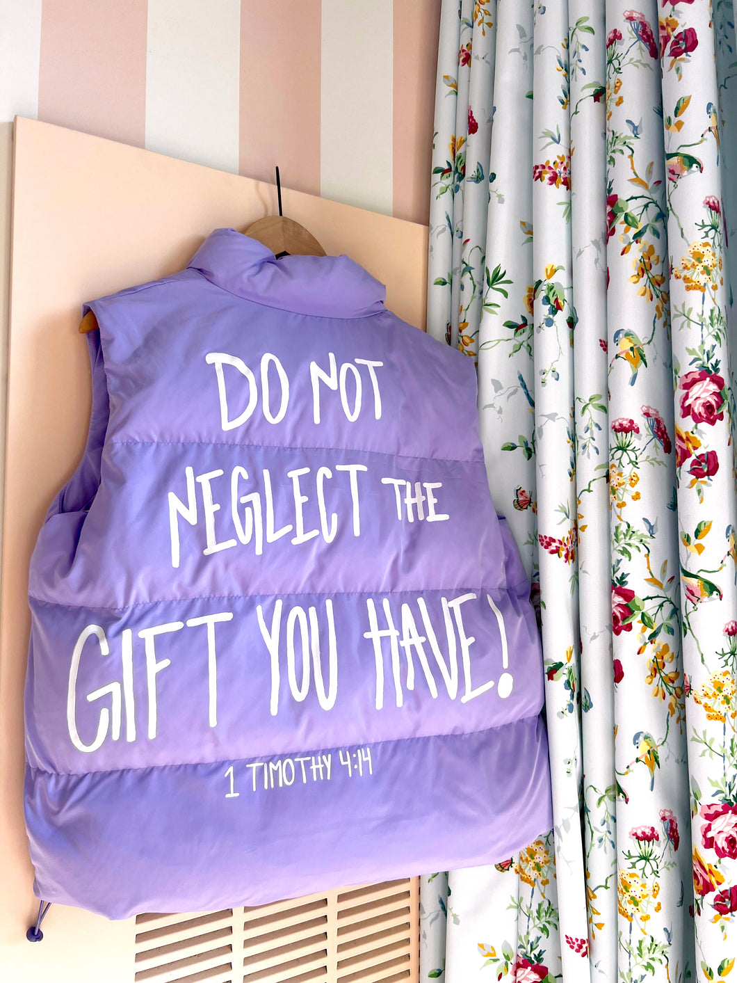 Lavender Cloud 1 Timothy 4:14 Vest